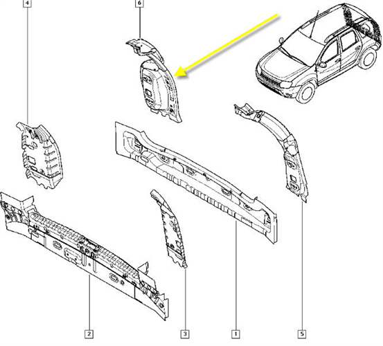 850429925R MAIS ARKA STOP SACI SAG DACIA DUSTER